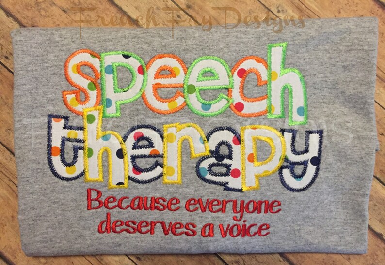Speech Therapy Appliqued SweatShirt Customized Everyone Deserves a Voice image 3