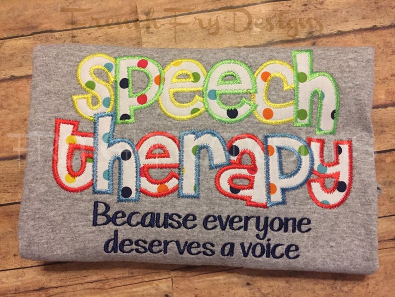 Speech Therapy Appliqued SweatShirt Customized Everyone Deserves a Voice image 4