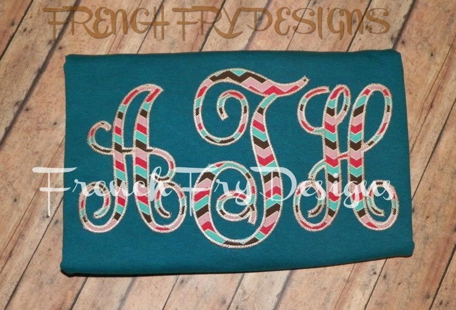 Personalized Applique Tshirt Customized With Big Initials Etsy