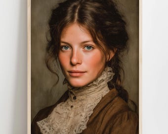 Aristocratic Woman Portrait Print, Vintage Lady, Historical Fine Art (Digital Download)