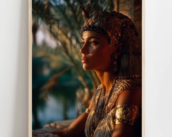 Cleopatra – Egyptian Queen Digital Portrait, Printable Wall Art