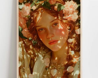 Aphrodite Portrait Print | Renaissance Greek Goddess Art (Digital Download)