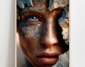 Ancient Oracle Portrait Print | Mystical Seer, Dark Academia Wall Art (Digital Download)