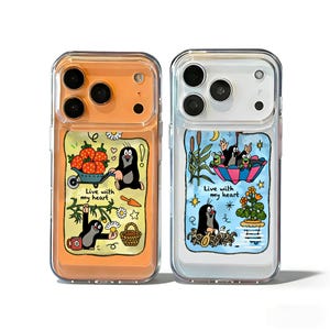 Funda para iPhone de Krtek con diseño de El Pequeño Topo / 4 estilos de adorables dibujos animados, cubierta transparente a prueba de golpes