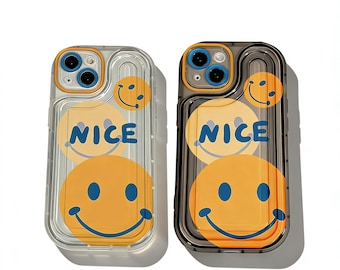 Cute Smiley Face NICE iPhone Case | 2 Styles Clear Smoke Shockproof Cover