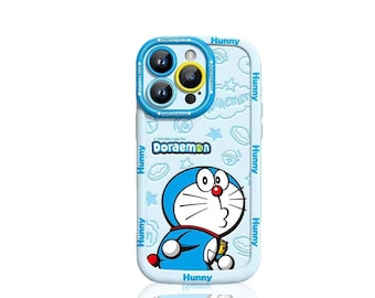 Funda para iPhone con diseño de Doraemon Kawaii / Bonita funda protectora con relieve (varios colores) para iPhone 17/16/15/14/13/12/11 Pro Max