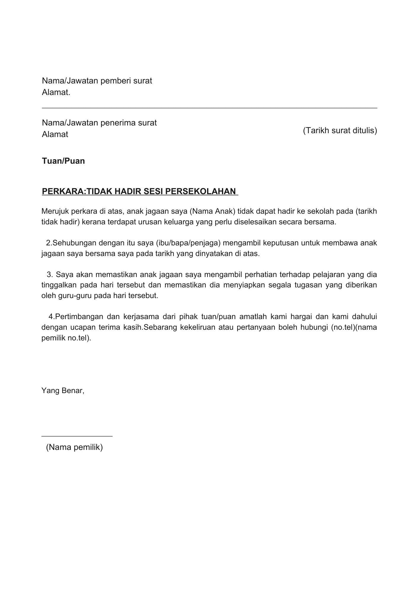 Persuratan Rasmi Official Letter / Surat Rasmi - Etsy