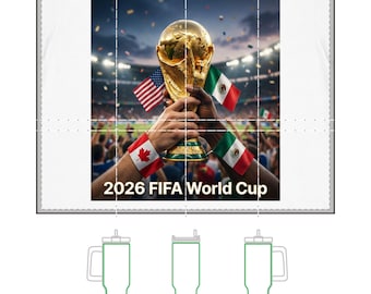 Vaso térmico al vacío con el trofeo de la Copa Mundial de la FIFA 2026 / Taza de viaje del campeonato de fútbol