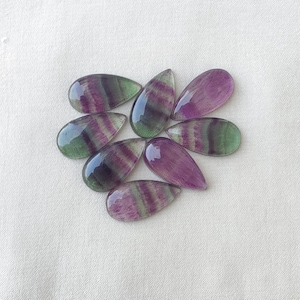 Natural Multi Fluorite Gemstone Big Pear Teardrop Shape Cabochon Flat Back Wholesale Calibrated Gemstone