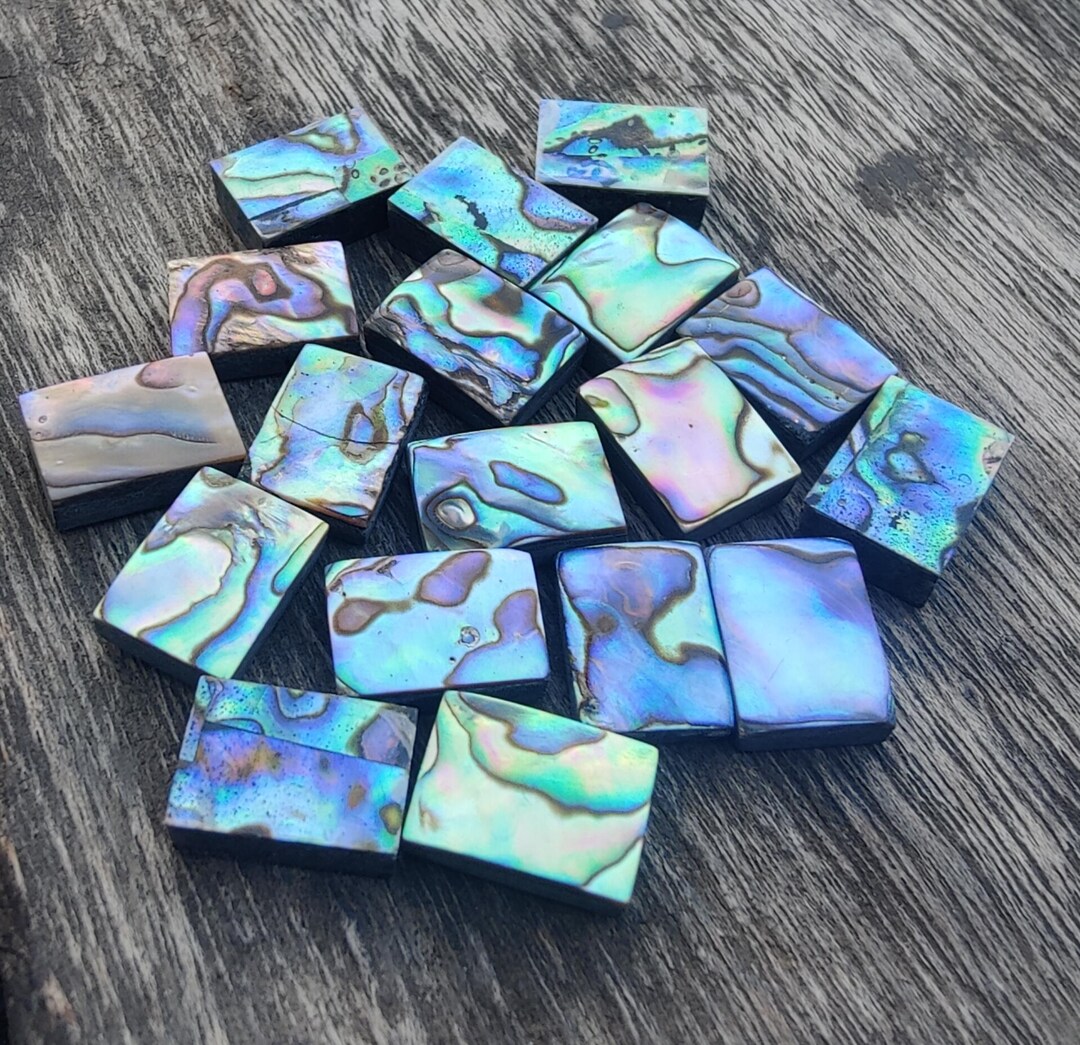 Natural Abalone Shell Rectangle Shape Cabochon Flat Back Wholesale ...