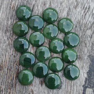 Naturlig nefritjade rund form cabochon platt baksida grossistkalibrerad ädelsten