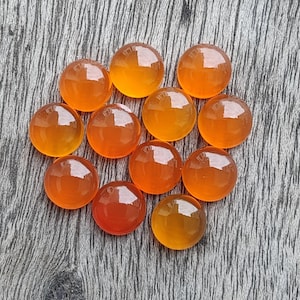 Naturliga karneol runda cabochon platt baksida grossistkalibrerade ädelstenar