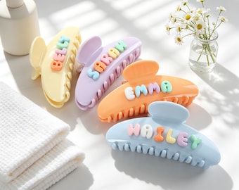 Personalized Name Claw Clip, Custom Hair Accessory, Bridesmaid Gift
