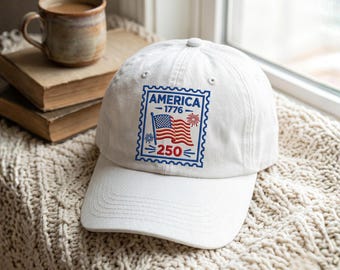 Gorra bordada de los 250 años de Estados Unidos, gorra con el nombre USA, regalo de aniversario 1776-2026, gorra patriótica para papá