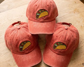 Embroidered Taco Dad Hat, Baseball Cap Gift