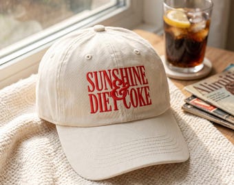 Gorra bordada de sol y Coca-Cola Light, gorra de Coca-Cola Light, gorra snapback de verano