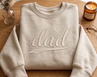 Sudadera personalizada bordada para papá, regalo personalizado para el Día del Padre, regalo para el nuevo papá.