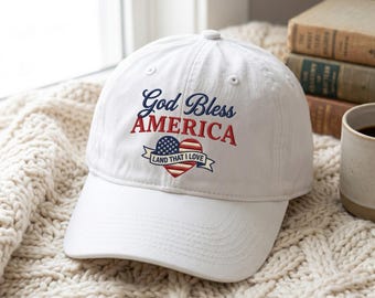 Gorra bordada "God Bless America", gorras del 4 de julio, gorras patrióticas del Día de la Independencia.