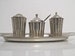 Antique Condiment set Engraved Nickel/Silver 