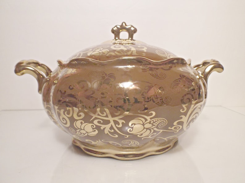 Vintage Lidded Biscuit Bowl / Casserole Dish Etsy