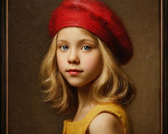Custom Child Portrait from Photo Personalized Hand Painted Family Oil Painting on Canvas Girl Birthday Gift Children Memorial Art Commission