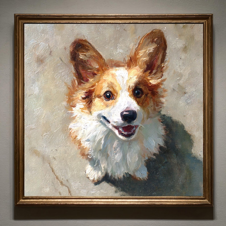 Custom Pet Portrait Oil Painting on Canvas Turn Photo Into Art Birthday ...