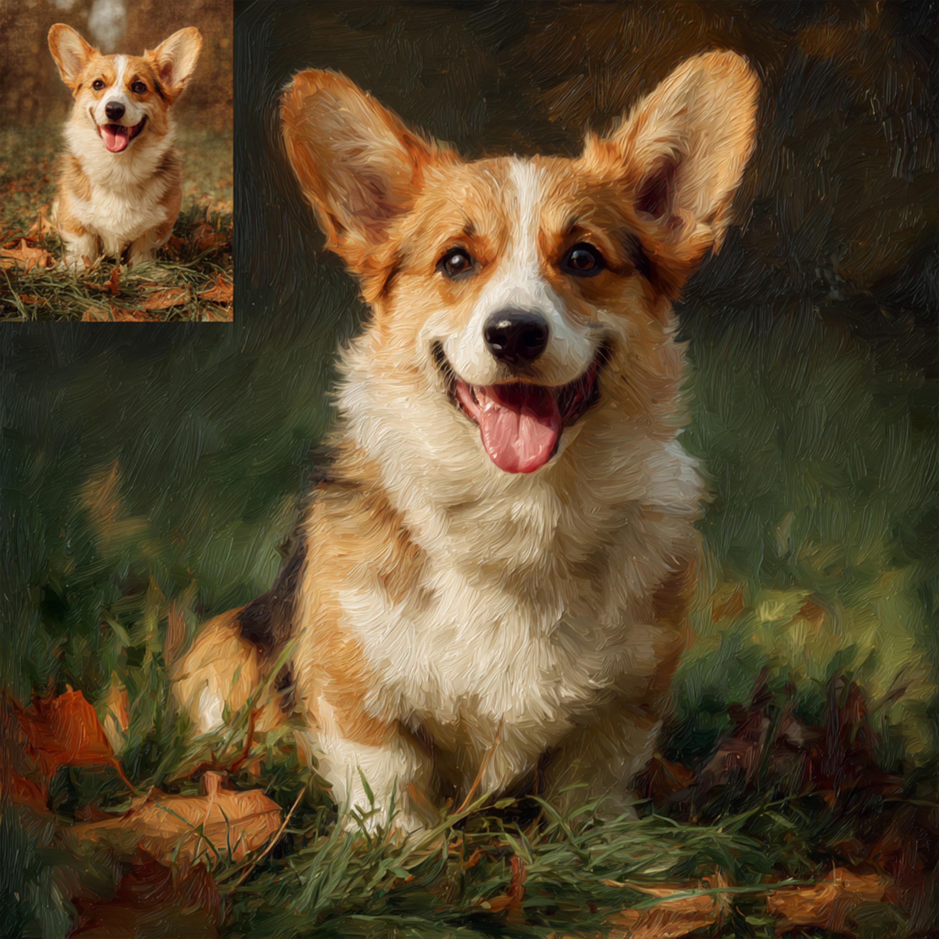 Custom Pet Portrait Oil Painting on Canvas Turn Photo Into Art Birthday ...