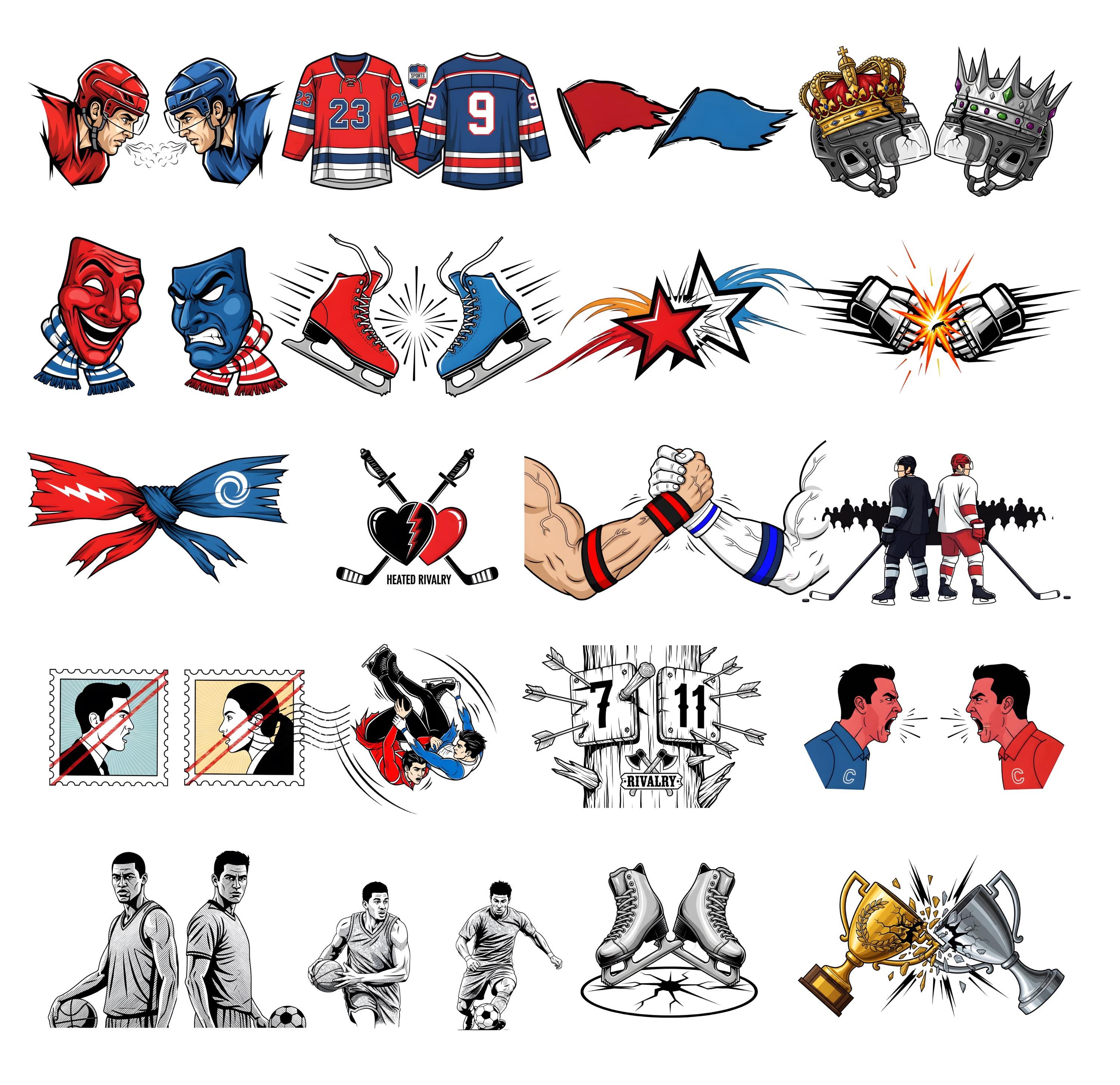 Heated Rivalry SVG Bundle, Hockey Rivalry PNG, Face off Sports, Rivalry ...
