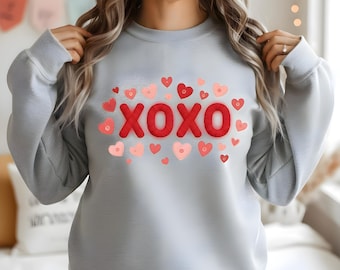 XOXO Valentine PNG, Cute Heart Love Design, Valentine’s Day Sublimation PNG, Romantic Hearts Graphic, Love Quote Png Download