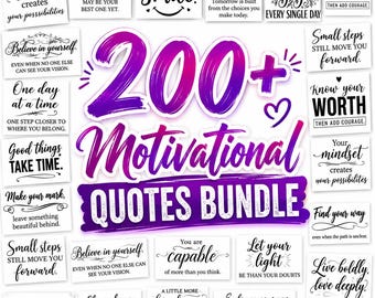 Motivational Quotes SVG Bundle, Inspirational Self Love Quotes, Positive Affirmation SVG, Cricut Silhouette, T Shirt Design PNG