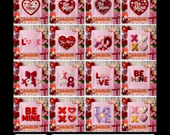 Valentine's Day Faux Yarn Embroidery PNG Bundle (SVG, PDF, 20+ Designs)