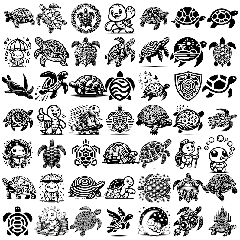250 Turtle SVG Bundle | Sea Turtle SVG PNG | Turtle Clipart | Cricut ...
