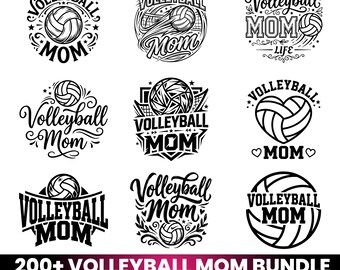 200+ Volleyball Mom Svg Bundle, Volleyball Mom Quotes Svg, Volleyball Ball SVG, Sports Mom Shirt Design, PNG PDF Cricut Cut Files