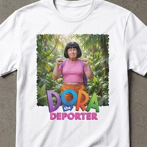 Cadeau drôle de chemise Trump Dora la déporteuse pour un ami, chemise Trump, chemise Dora, chemise absurde, chemise ICE pour homme, sweat à capuche tendance, chemise stupide