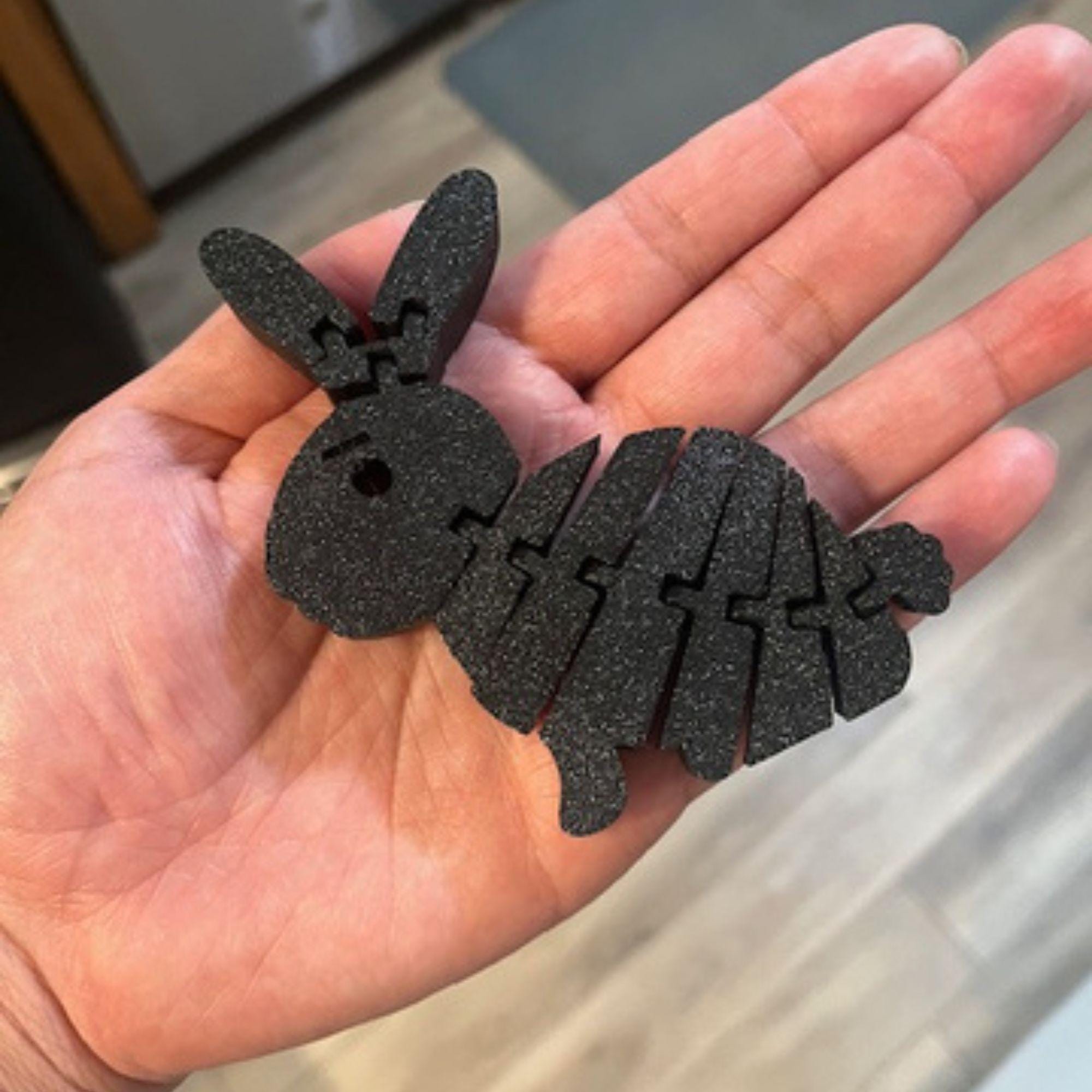 Sticky Rabbit Fidget Toy Articulated Bunny Fidget Toy – Flexible 3D Printed Rabbit – Poseable ...