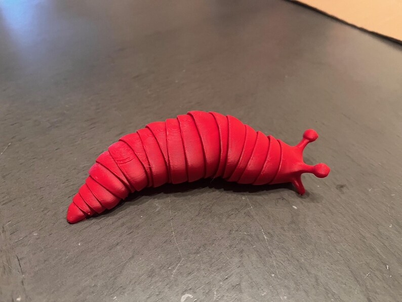 Desk Slug Articulated Slug Fidget Toy | Flexible 3D Printed Desk Toy | Sensory ...
