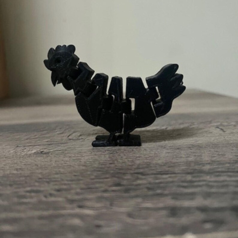 Articulated Chicken Fidget Toy – Flexible 3D Printed Hen – Poseable ...