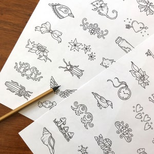 PDF coloring pages, Practice sheets, set of 2 pages image 3