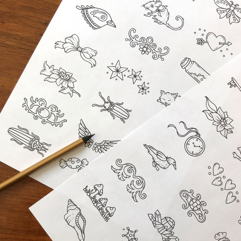 PDF coloring pages, Practice sheets, set of 2 pages image 3