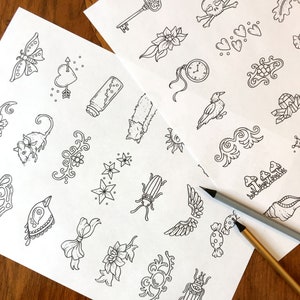 PDF coloring pages, Practice sheets, set of 2 pages image 2