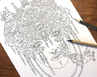 PDF  coloring page, Open eyes, 1 page