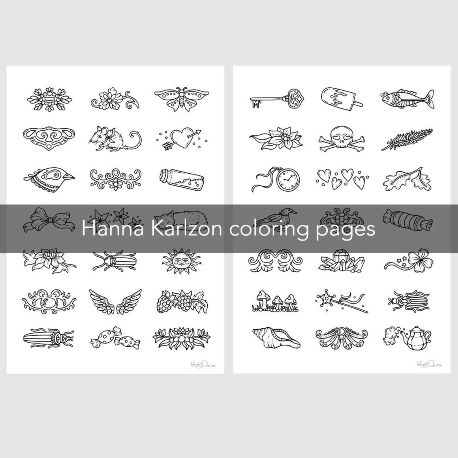 PDF Coloring Pages Practice Sheets Set of 2 Pages | Etsy