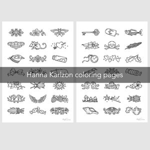 PDF coloring pages, Practice sheets, set of 2 pages image 4
