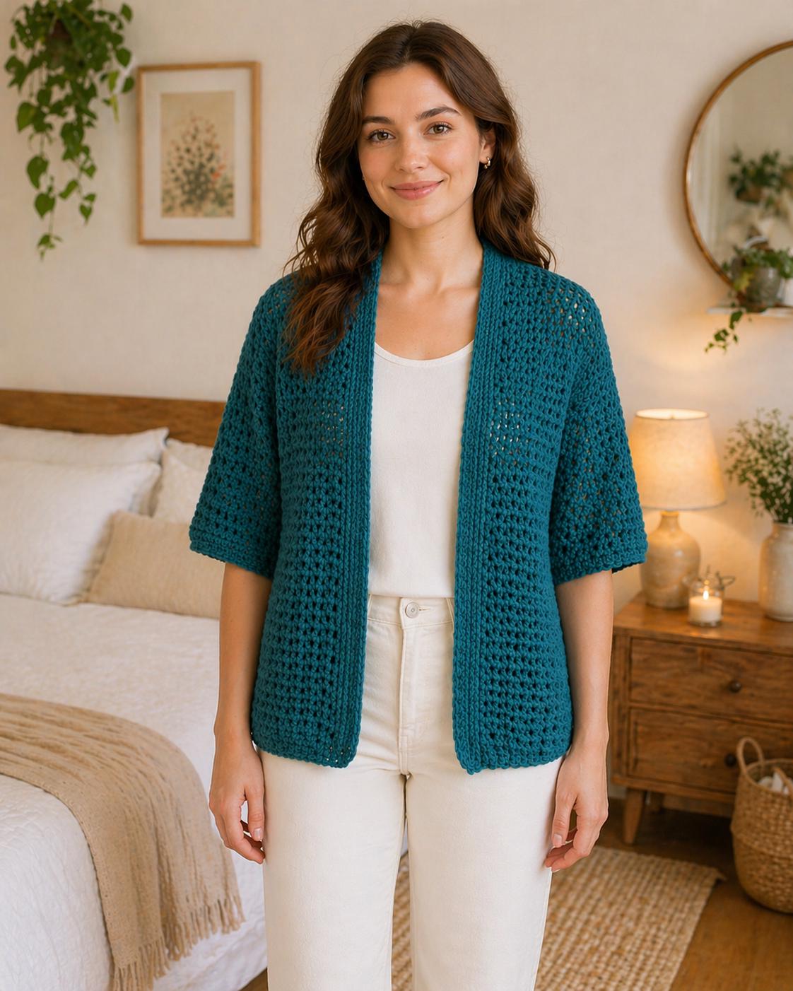 Crochet Raglan Pattern Easy Crochet Raglan Cardigan Pattern, Oversized Cotton Sweater ...