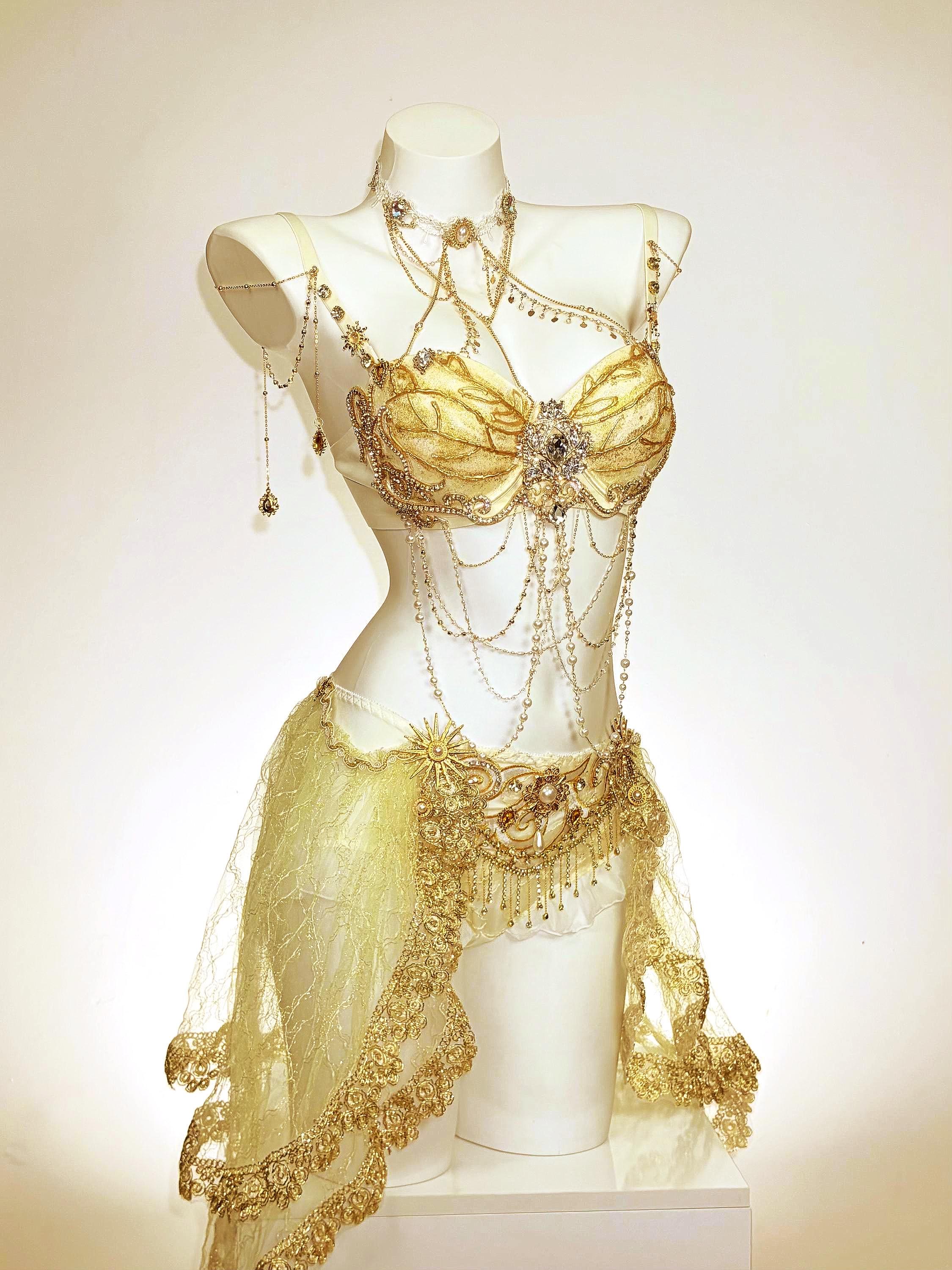 gold lingerie dress Goddess a line bridesmaid