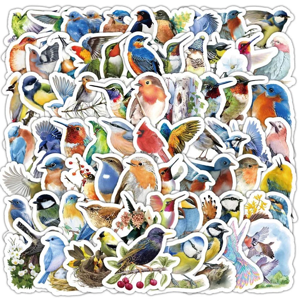 Cute Bird Sticker Pack 100pcs, Vintage Watercolor Bird Stickers, Nature ...