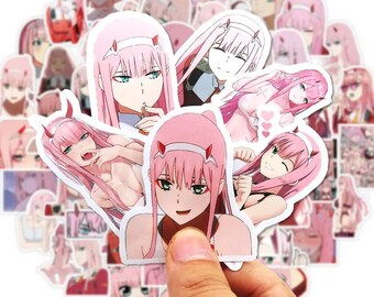 Lot d'autocollants roses pour fille : lot d'autocollants anime mignons, autocollants en vinyle kawaii, autocollants pour téléphone et bouteille d'eau pour ordinateur portable, décalcomanies esthétiques anime