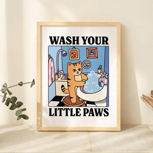 Funny Cat Kitchen Print, “More Spaghetti Less Upsetti” Italian Wall Art, Canvas Wall Poster, Cafe Wall Art, Wall Art, Dining Room Decor