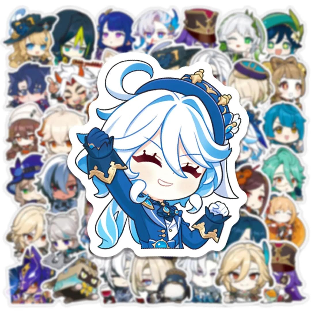 50pcs Anime Chibi Character Stickers: Waterproof Vinyl Decals for ...