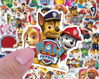Lot d'autocollants mignons de chiot de sauvetage | Stickers muraux chien dessin animé en vinyle pour enfants | Stickers étanches pour ordinateur portable, bouteille d'eau, téléphone